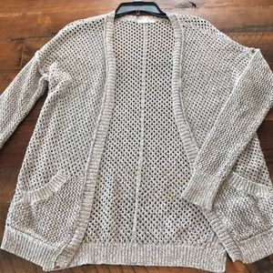 Maurices silver knit cardigan